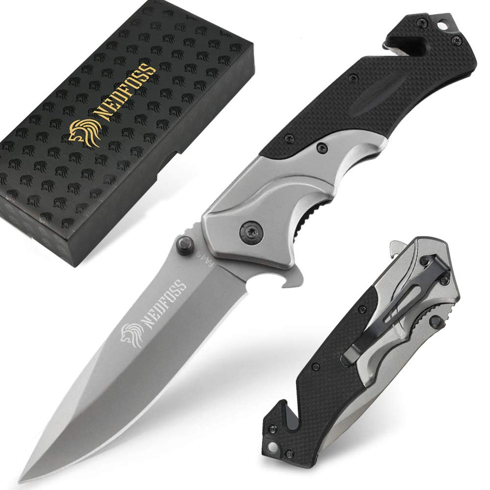 NedFoss FA49 folding knife with deployed blade for fast cutting