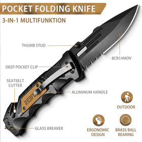 NedFoss knife glass breaker helps escape during emergencies.