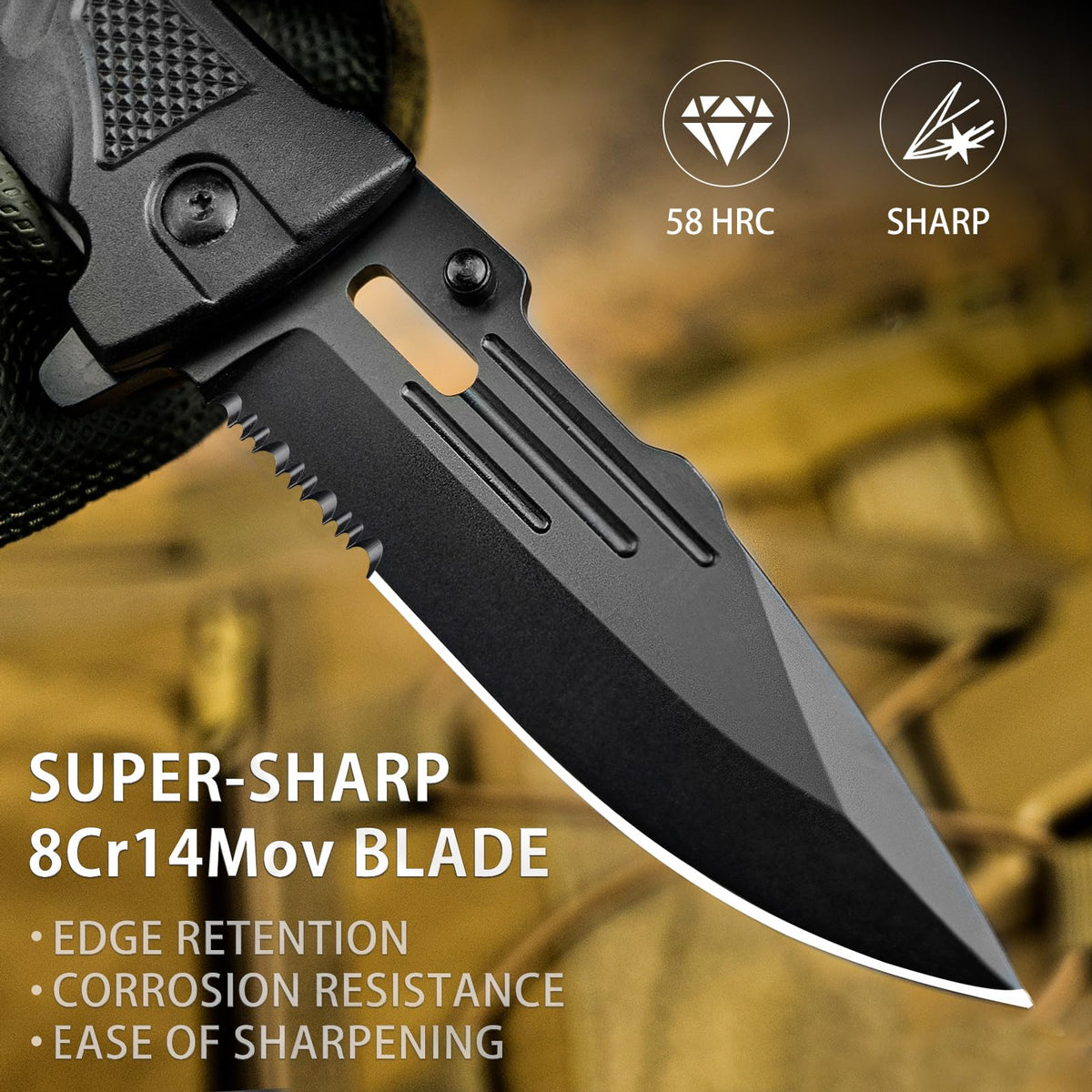 NedFoss knife handle ergonomic grip enhances control during outdoor tasks.