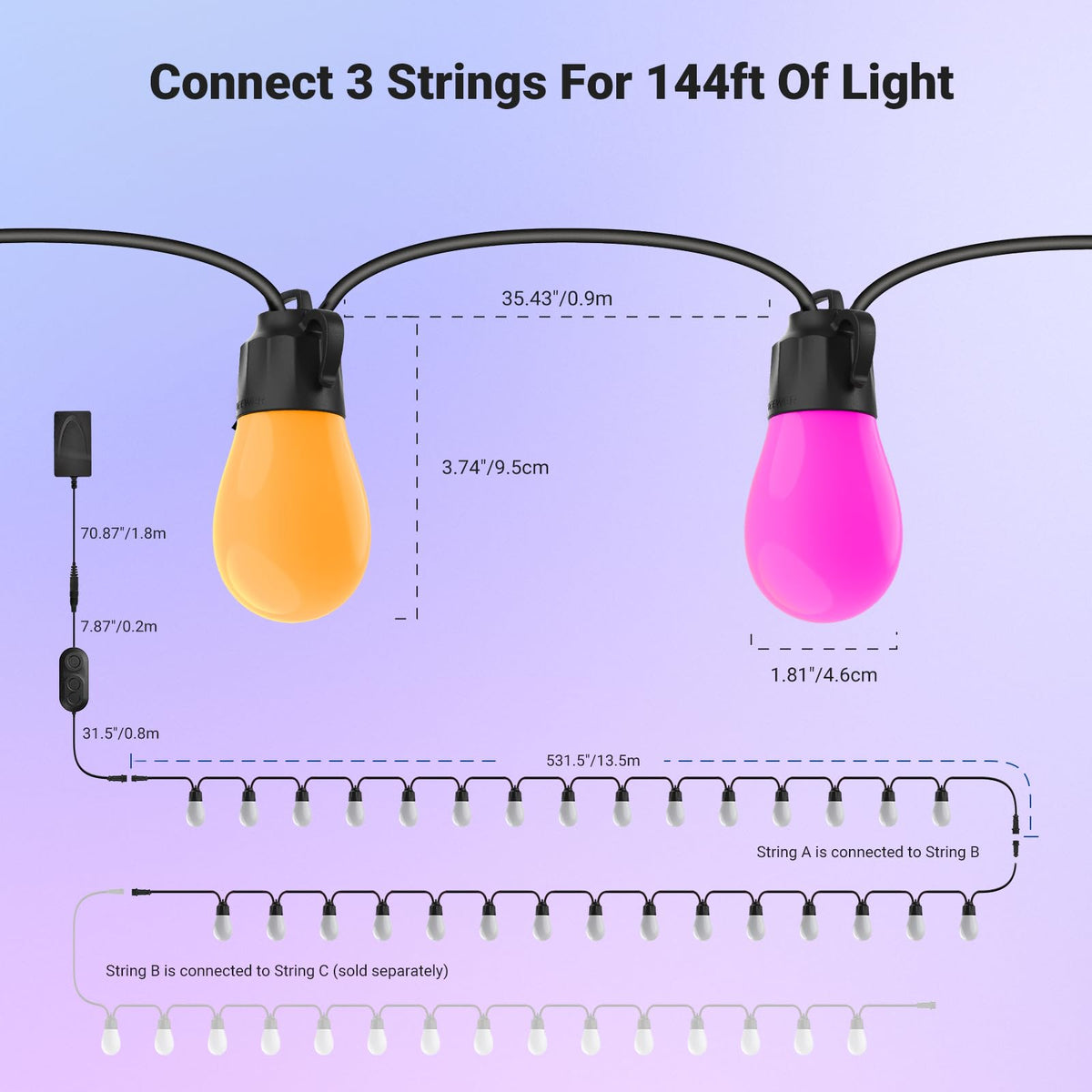 NEEWER two installation options with hooks for quick setup