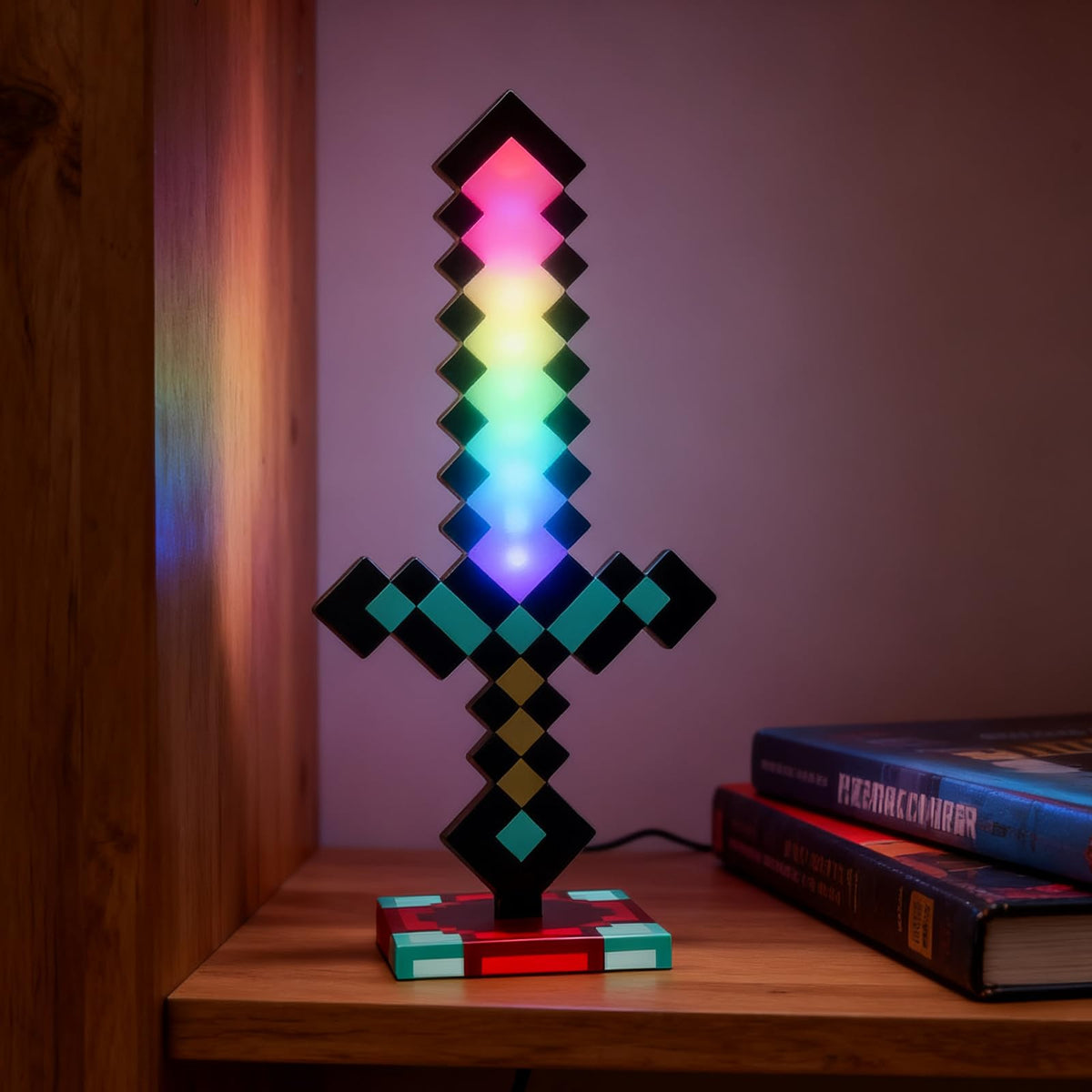 Neefoir compact desk lamp fits shelves and nightstands with style.