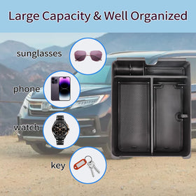 Neepiar Passport interior tray with partition keeps small items organized in cabin.
