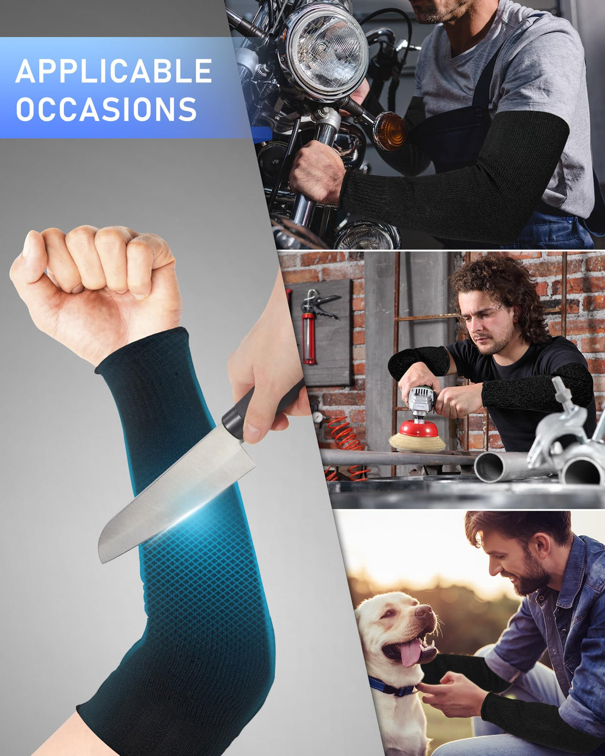 Neer arm sleeves in garden setting showing flexible, breathable wear