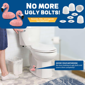 NEEXAN decorative flamingo caps transform small fixtures into cheerful design touches