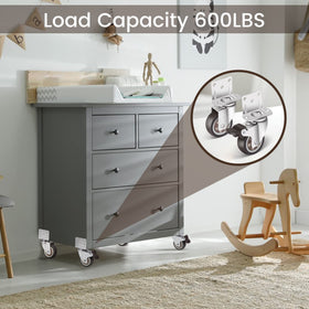 Nefish ball-bearing swivel casters enable smooth, quiet movement.