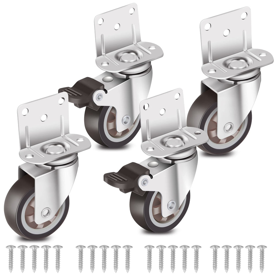 Nefish side-mount 2in caster set with four swivel wheels for easy repositioning.