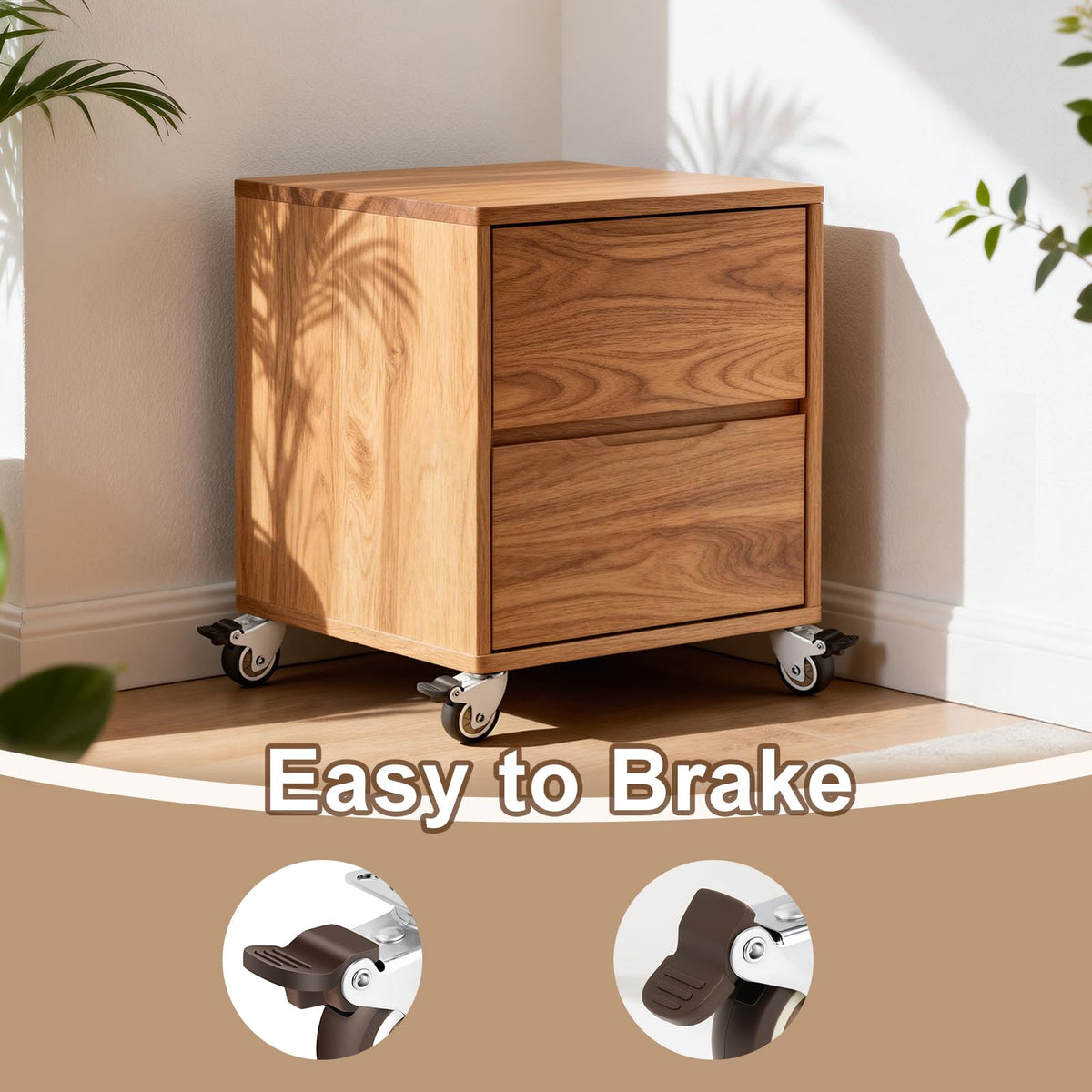 Nefish plate lock casters rotate 360 degrees for precise direction.