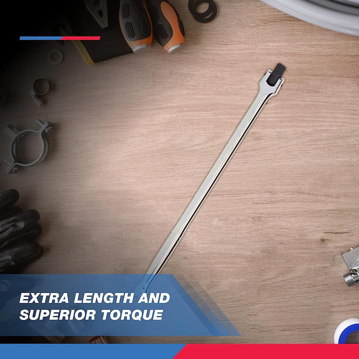Neiko 00200A spring-loaded ball bearing keeps sockets secure during use.