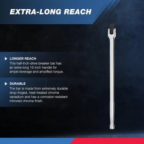 NEIKO 00211A 180-degree flexible head reaches tight spaces with versatile leverage.