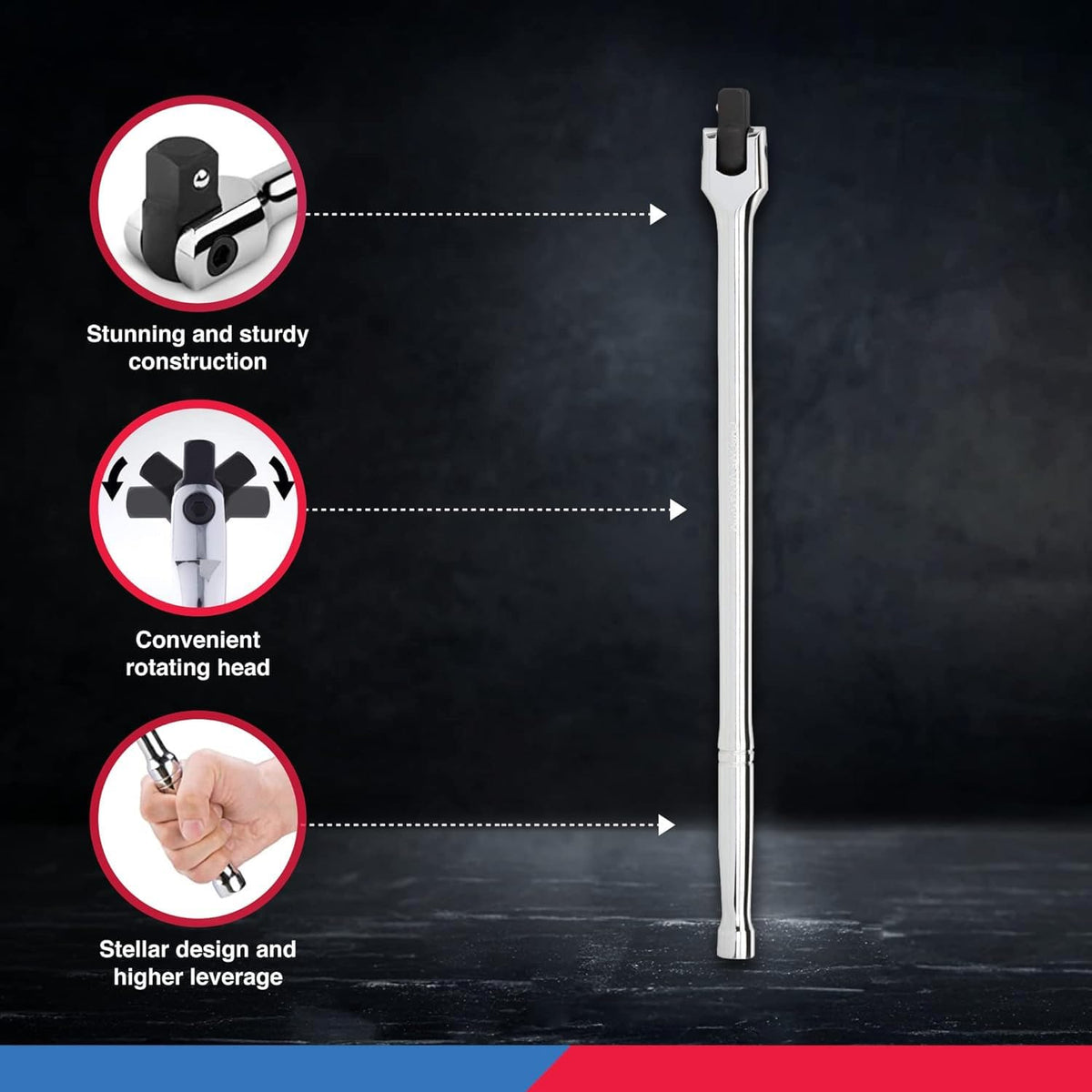 NEIKO 00211A chrome-vanadium construction resists grime and corrosion over time.