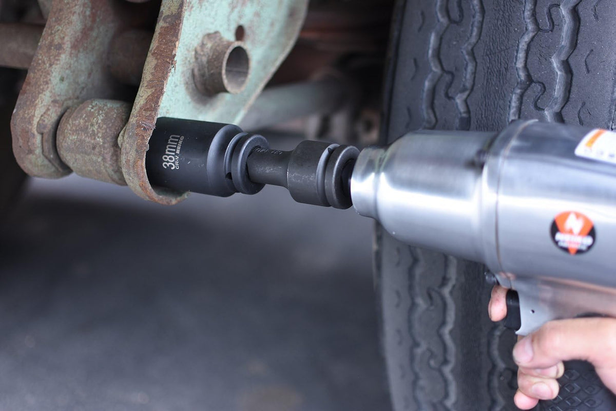 NEIKO 00236A spring loaded ball detent keeps sockets secure during tightening.