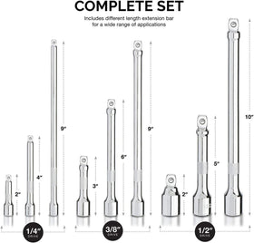 NEIKO 00249A wobble extension set compact storage and quick length selection