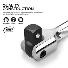 NEIKO 00339A breaker bar with 180-degree flex head for tight spots