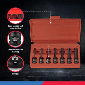 NEIKO 01131B SAE 1/4-inch hex socket designed for reliable mid-range torque
