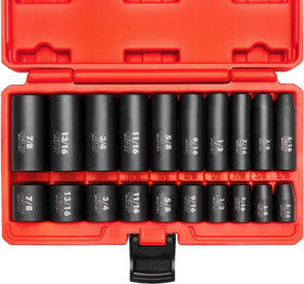 NEIKO 02434A 3/8-inch drive socket set in a rugged case for transport