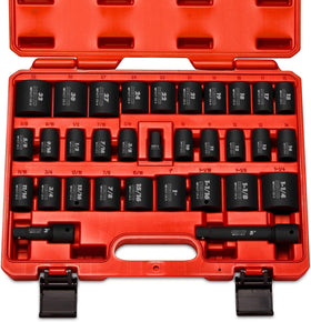 NEIKO 02447A 32-piece 1/2 inch drive socket set with comprehensive coverage for auto repairs