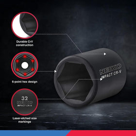 NEIKO 02447A black phosphate finish enhances durability in daily shop use