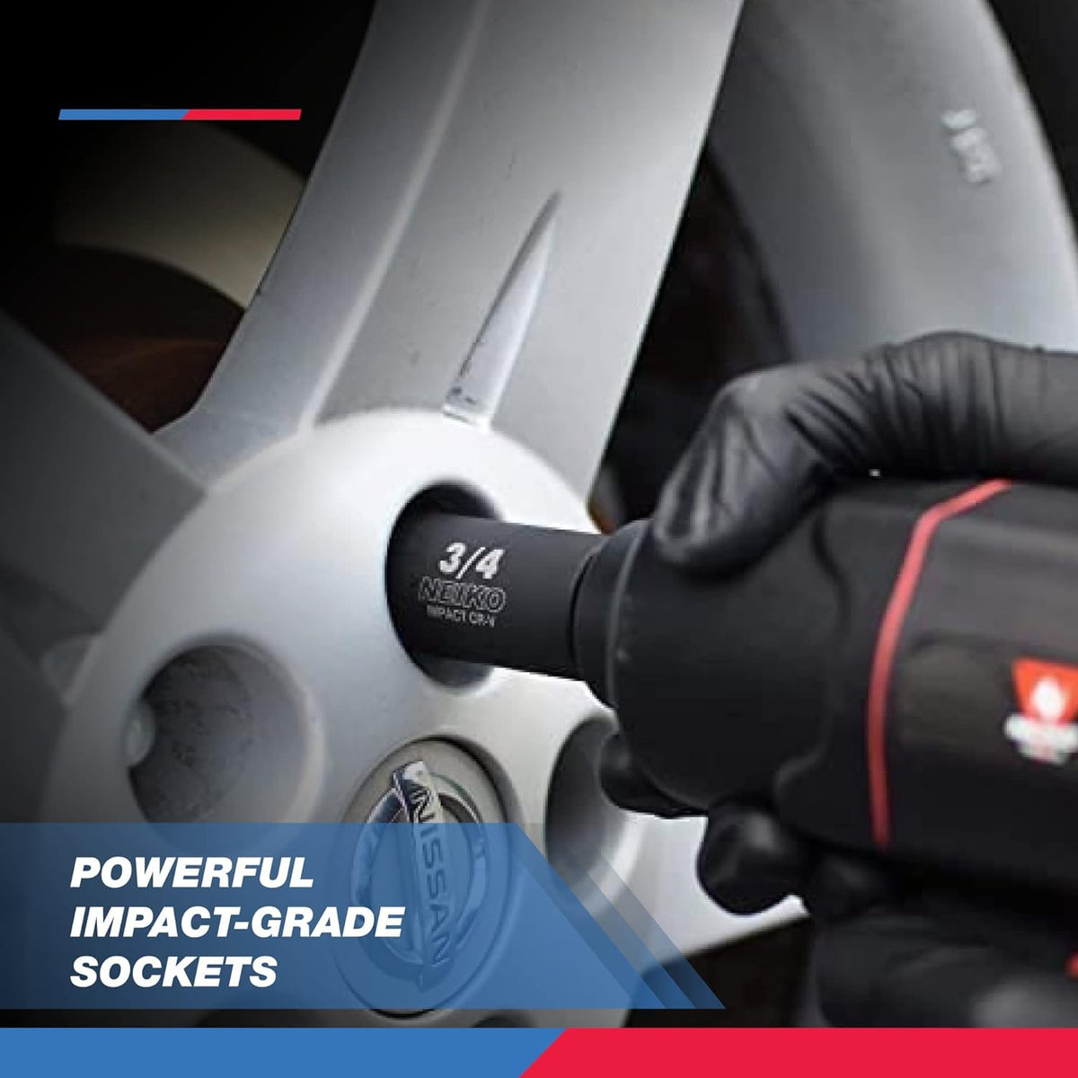 Half-inch drive sockets suited for impact tools