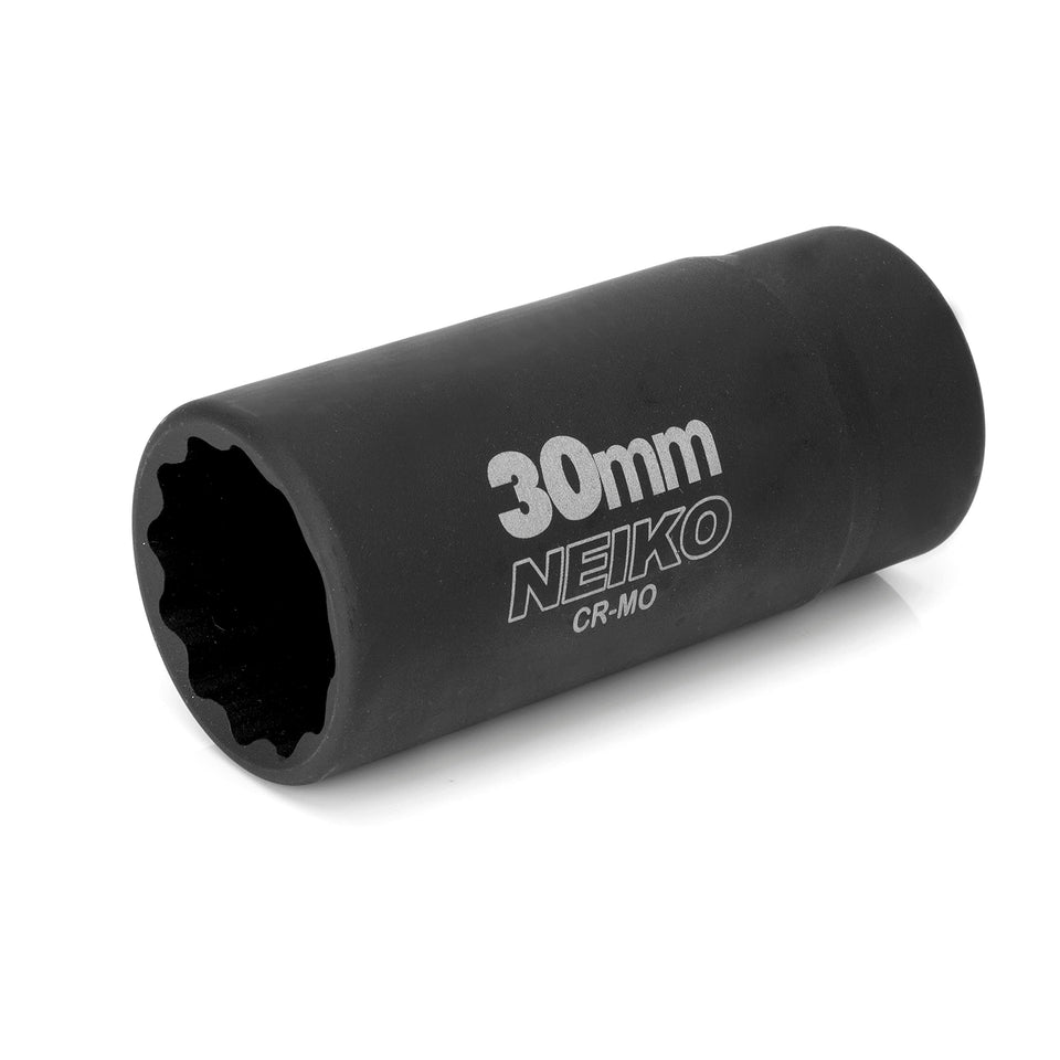 NEIKO 02522A 30mm deep-well hub socket ideal for secure axle nut removal.