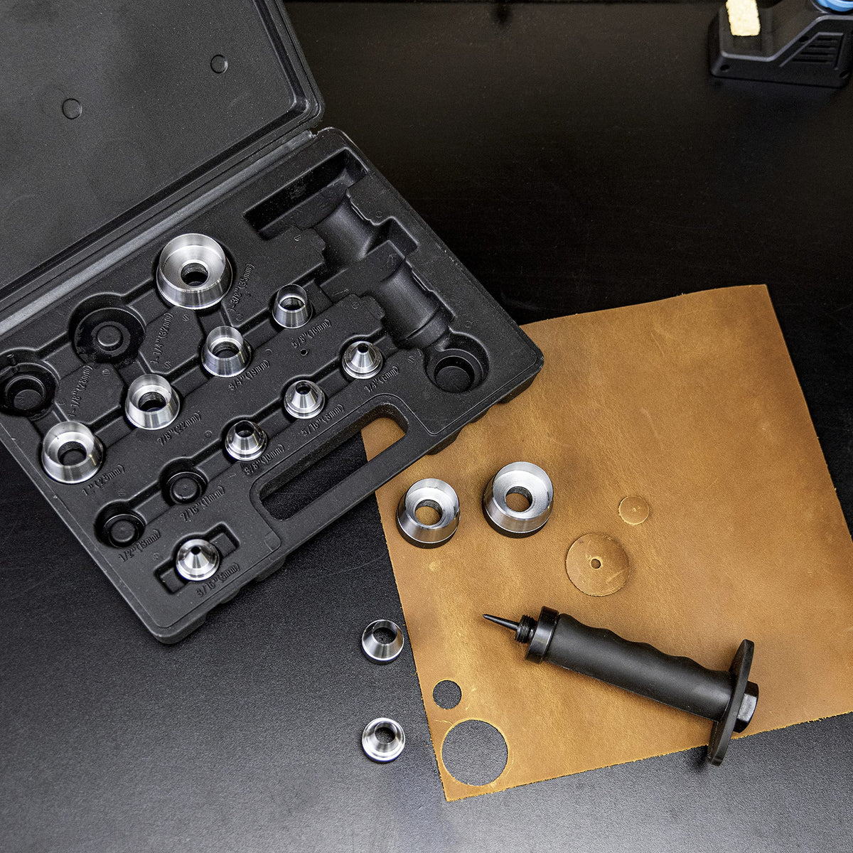Carrying case for NEIKO 02604A keeps all punches neatly organized and protected.