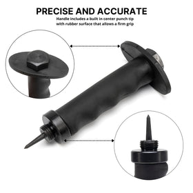 Knurled NEIKO 02604A handle provides a secure grip for controlled punching.