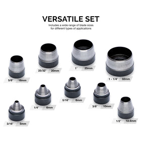 NEIKO 02614A leather-gasket punching capability demonstrated on sample material