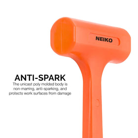 Neiko 02847A 2 lb head delivers controlled force with reduced rebound and sparks.