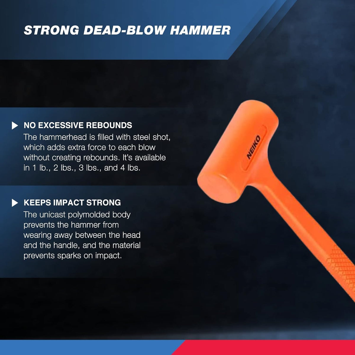NEIKO 02849A unibody molded body protects the joint and resists wear.