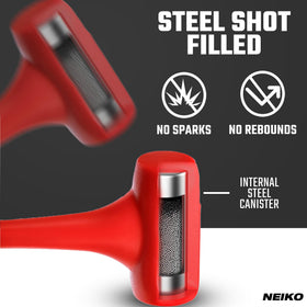 NEIKO 02884B diamond textured ergonomic handle provides non-slip grip.