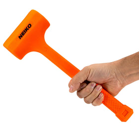 NEIKO 02888A non-marring rubber hammer head prevents surface marks during strikes.