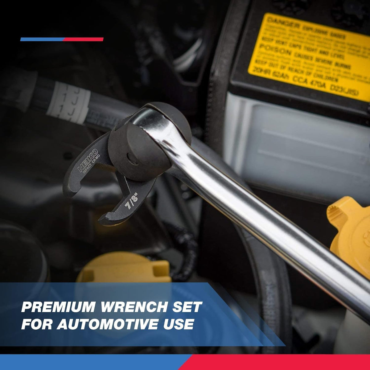 NEIKO 03323A crowfoot wrench set helps with organization and portable storage.