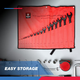 NEIKO 03574A jumbo wrench with labeled slots for easy organization.