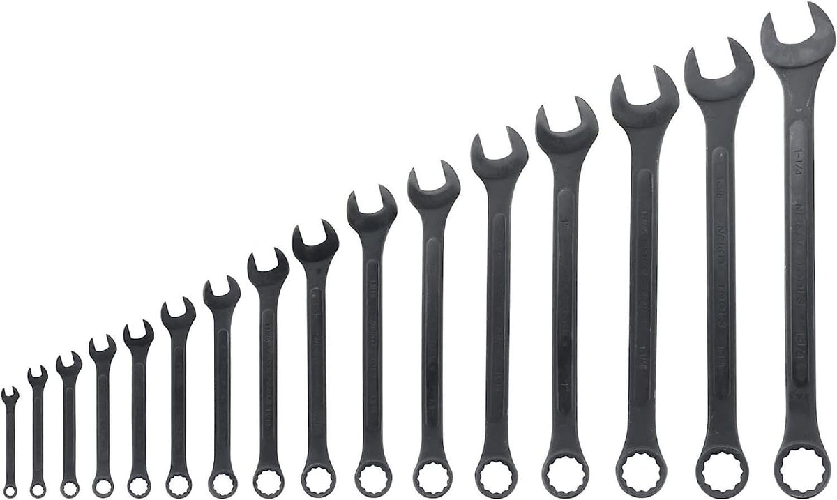 NEIKO 03574A jumbo wrench set shown in full case for organized tool storage.