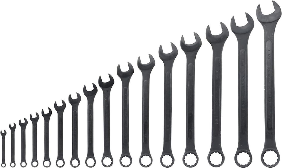 NEIKO 03574A jumbo wrench set shown in full case for organized tool storage.