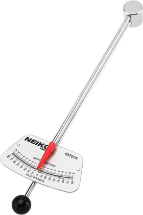 NEIKO 03727A beam torque wrench with reading scale for precise in-lb and Nm measurements.