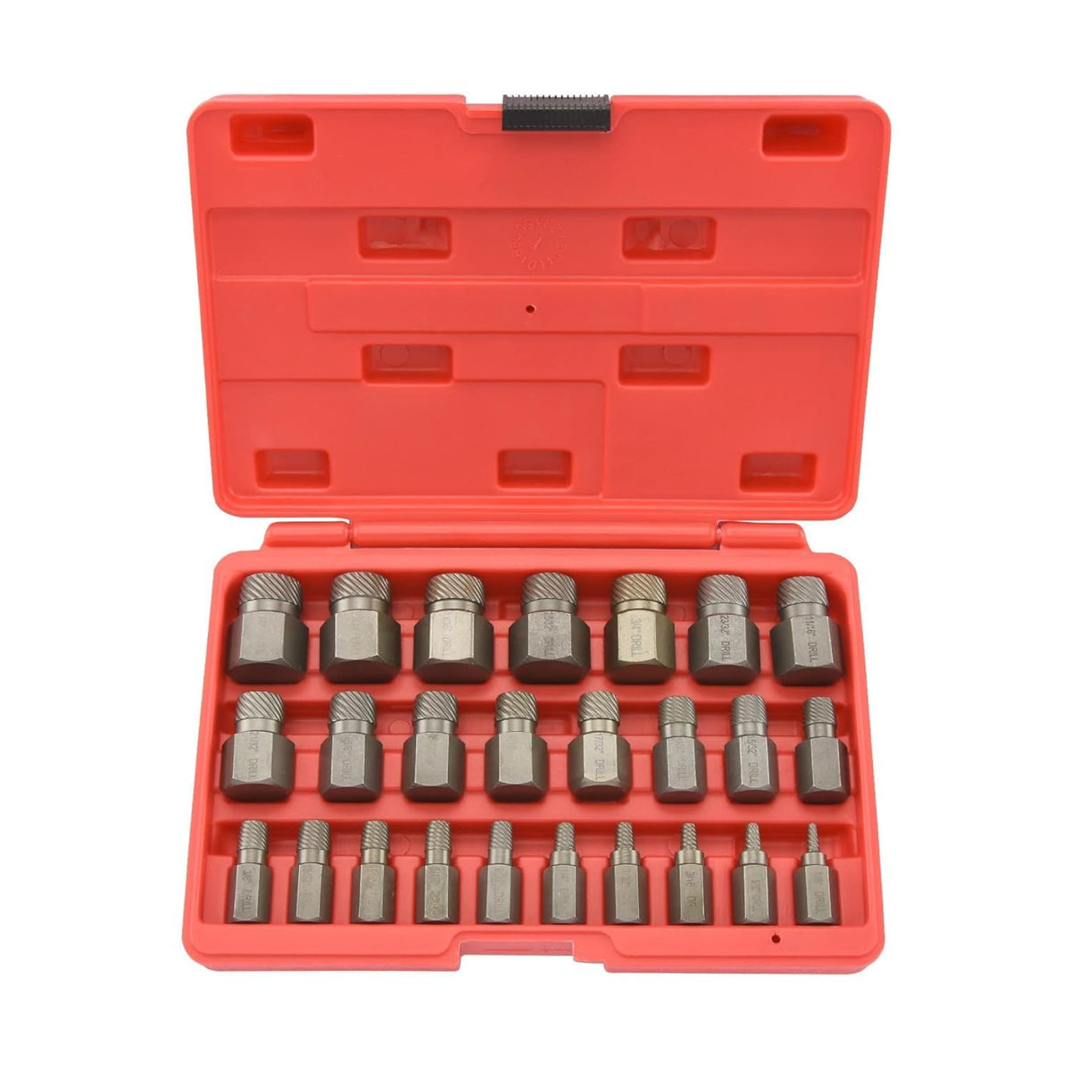 NEIKO 04204A hex-head extractor set in case for fast, reliable bolt removal.