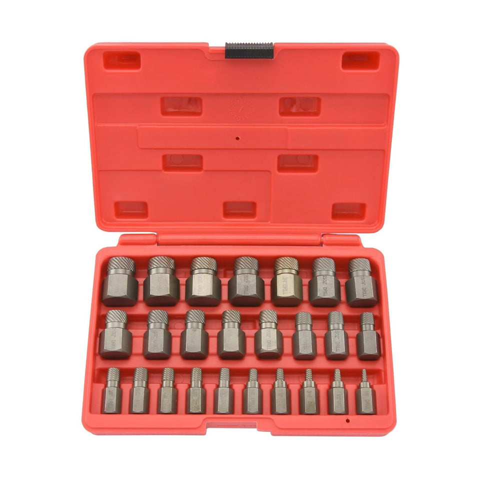NEIKO 04204A hex-head extractor set in case for fast, reliable bolt removal.