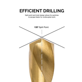 NEIKO 10037A 135-degree split-point tip ensures self-centering accuracy