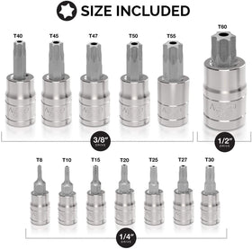 NEIKO 10073A Torx set with 3/8-drive sockets for versatile fastener access