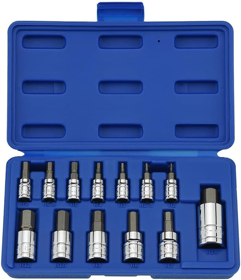 NEIKO 10074A metric hex bit socket set for versatile automotive and home repairs.