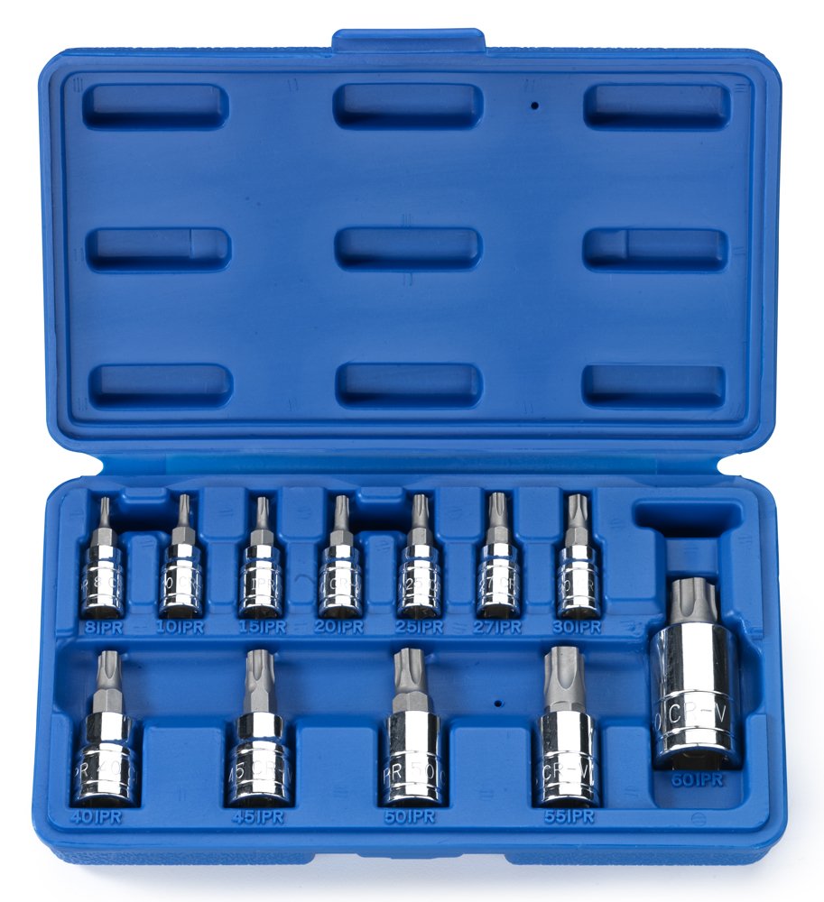 NEIKO 10085A tamperproof torx plus socket set in case for organized storage.