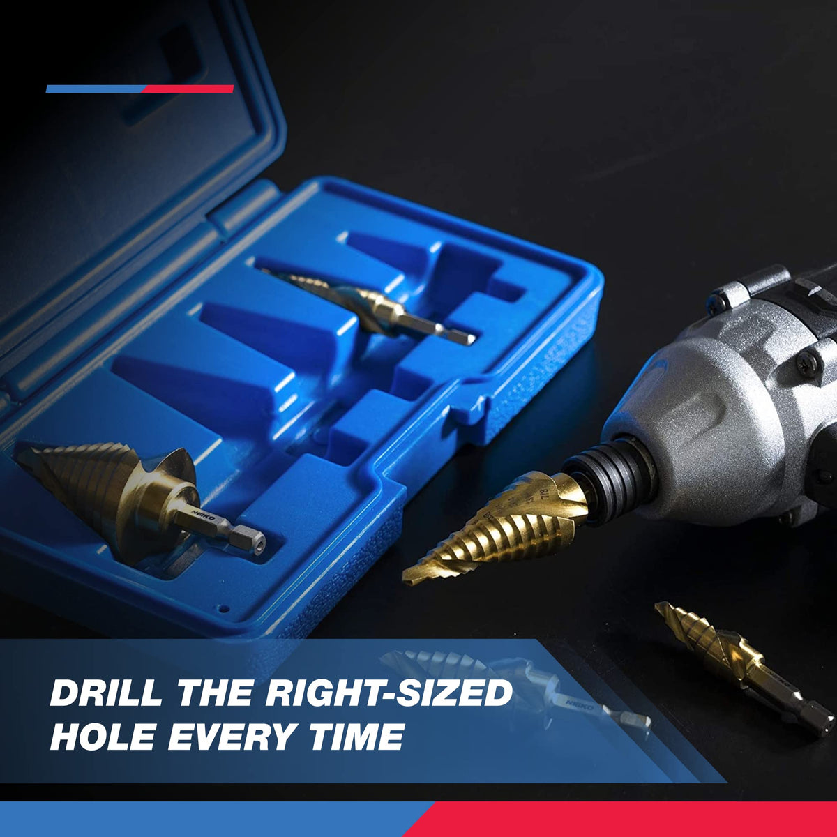 NEIKO 10173A two-flute spiral clears chips for cleaner drilling