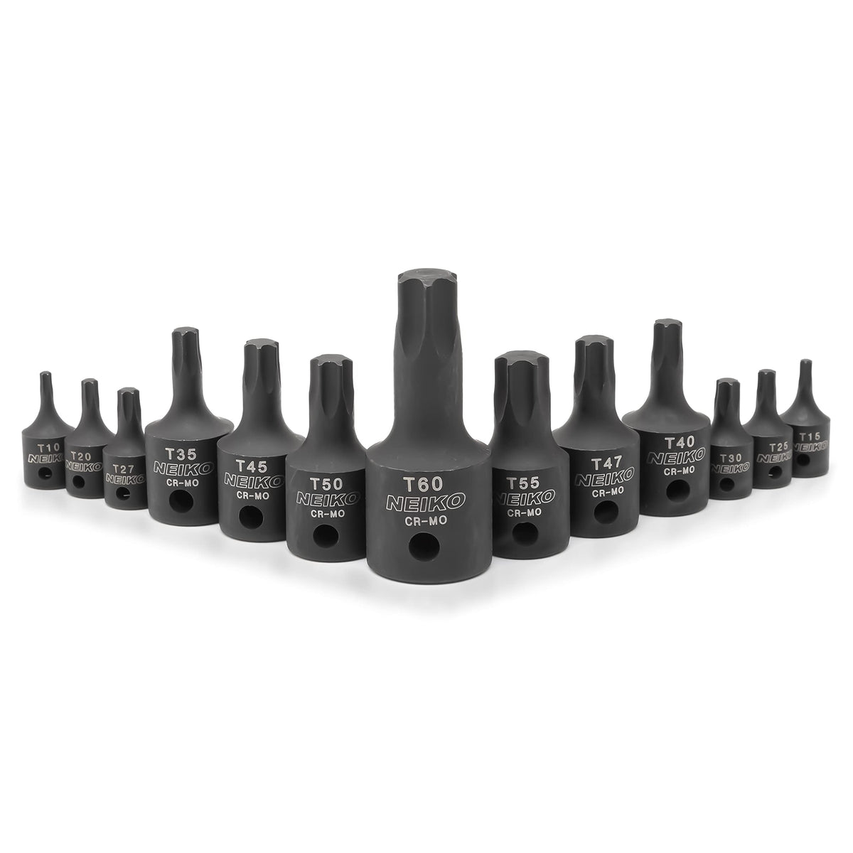 NEIKO 10281B chrome-molybdenum sockets resist wear and provide lasting torque.