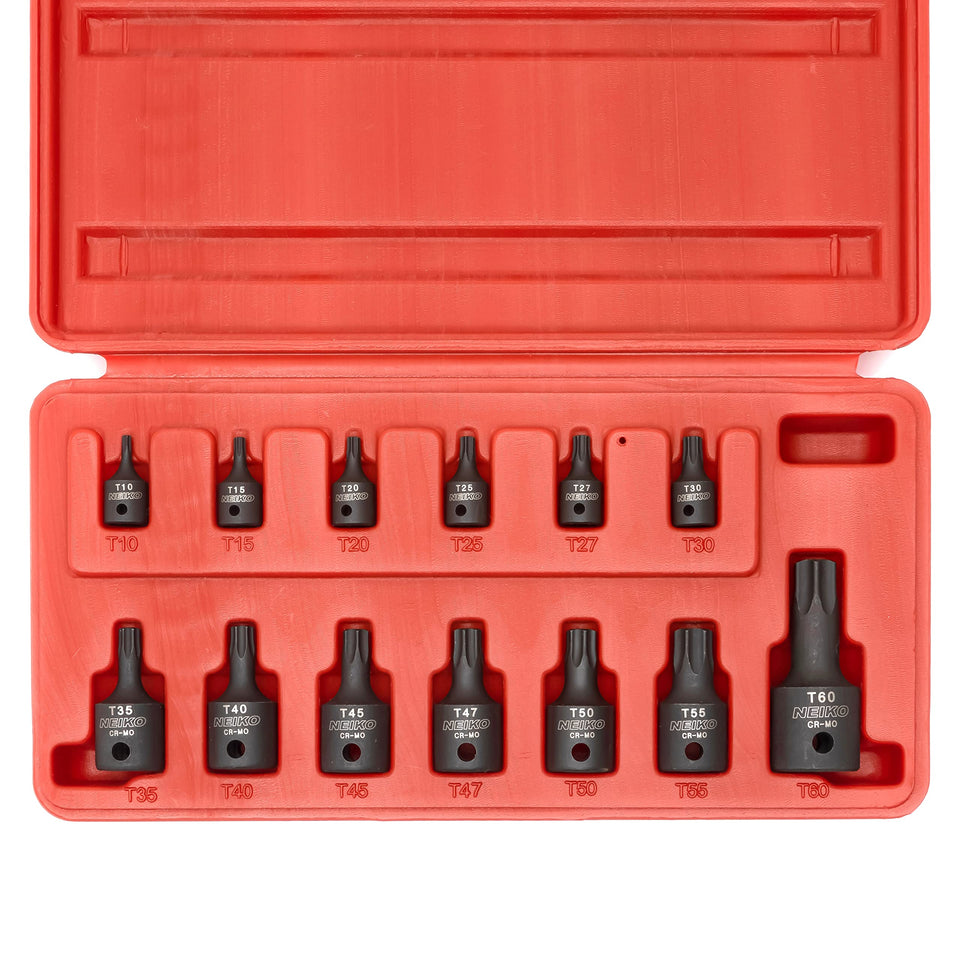 Neiko 10282B tamper-proof torx sockets for 1/4 inch drive electronics work