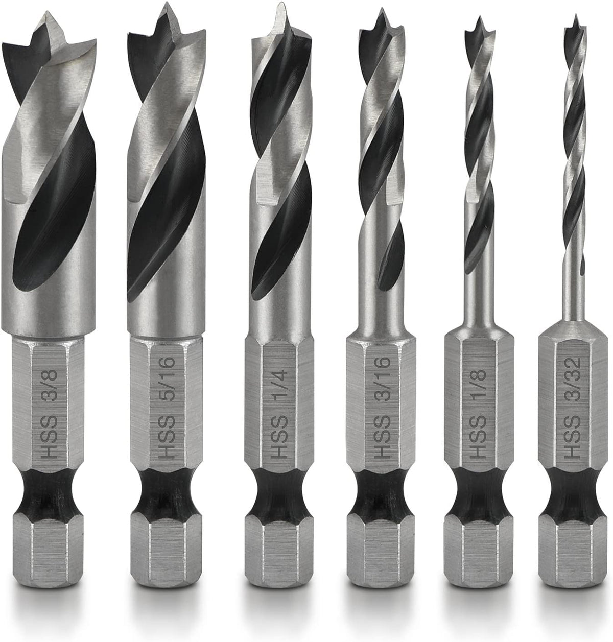 NEIKO 11401A six-piece Brad Point set for clean wood holes