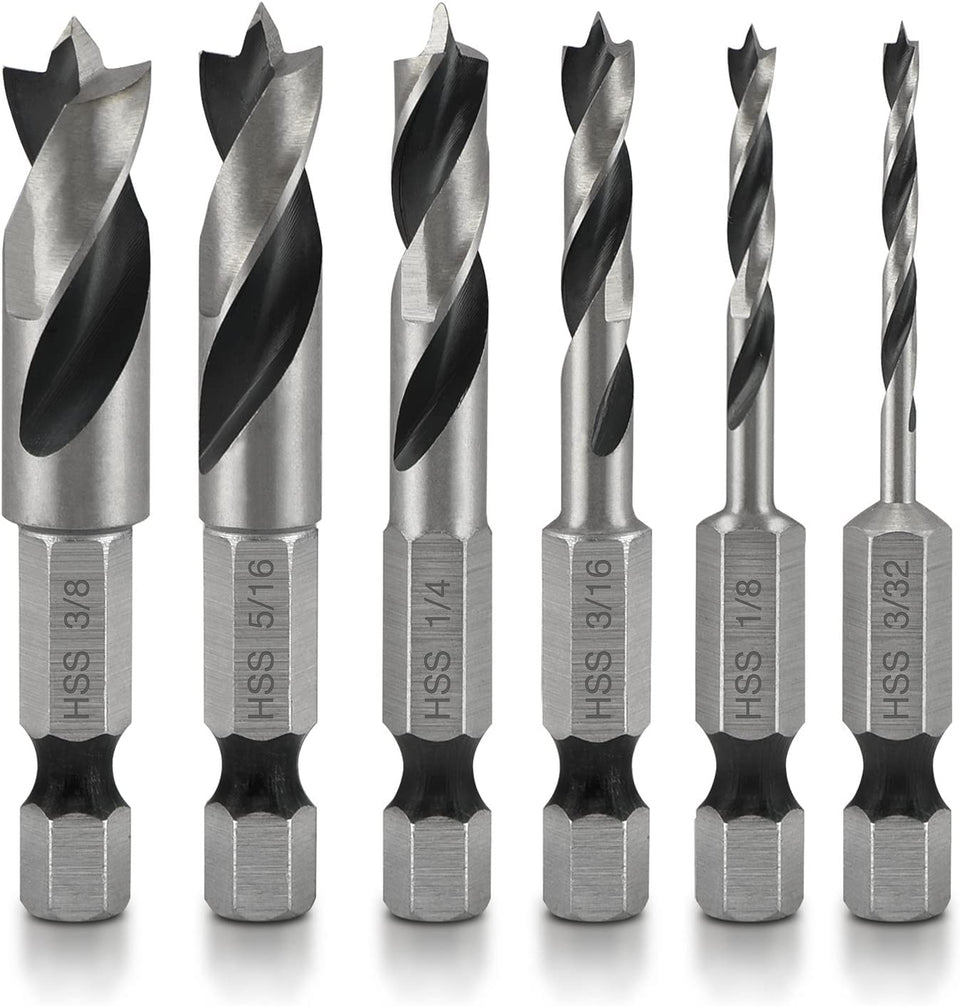 NEIKO 11401A six-piece Brad Point set for clean wood holes