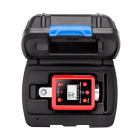 NEIKO 20741A digital torque adapter in use on a ratchet, accurate calibration on demand.