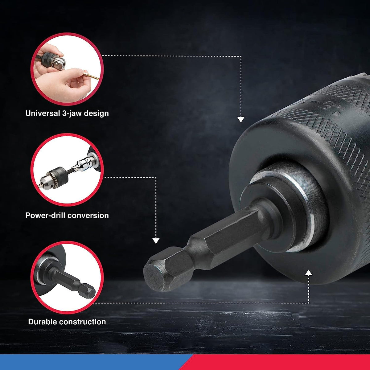 NEIKO 20754A chuck extension highlights extended reach during drilling