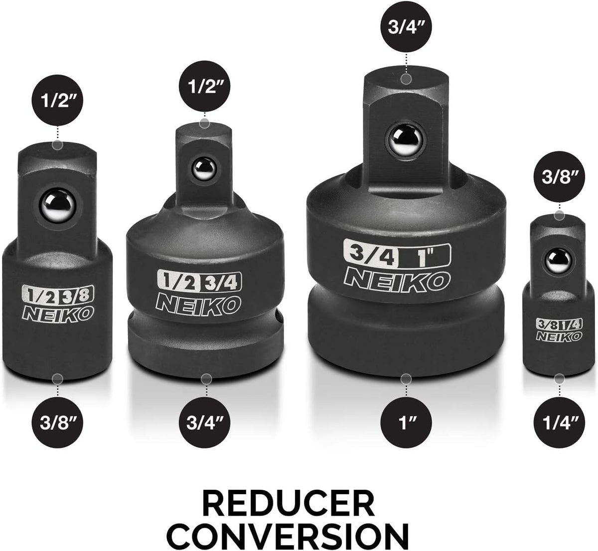 NEIKO 30223A 1-4in M x 3-8in F converter for small fasteners