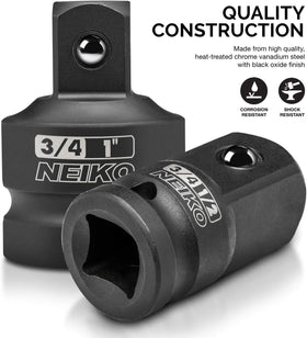 NEIKO 30223A 3-4in M x 1in F converter enables quick size changes for sockets